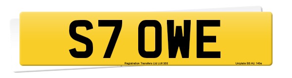Registration number S7 OWE